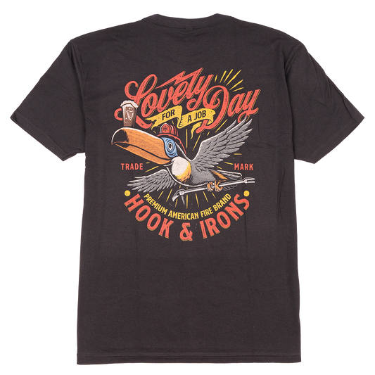 Lovely Day For A Job - Black Tee