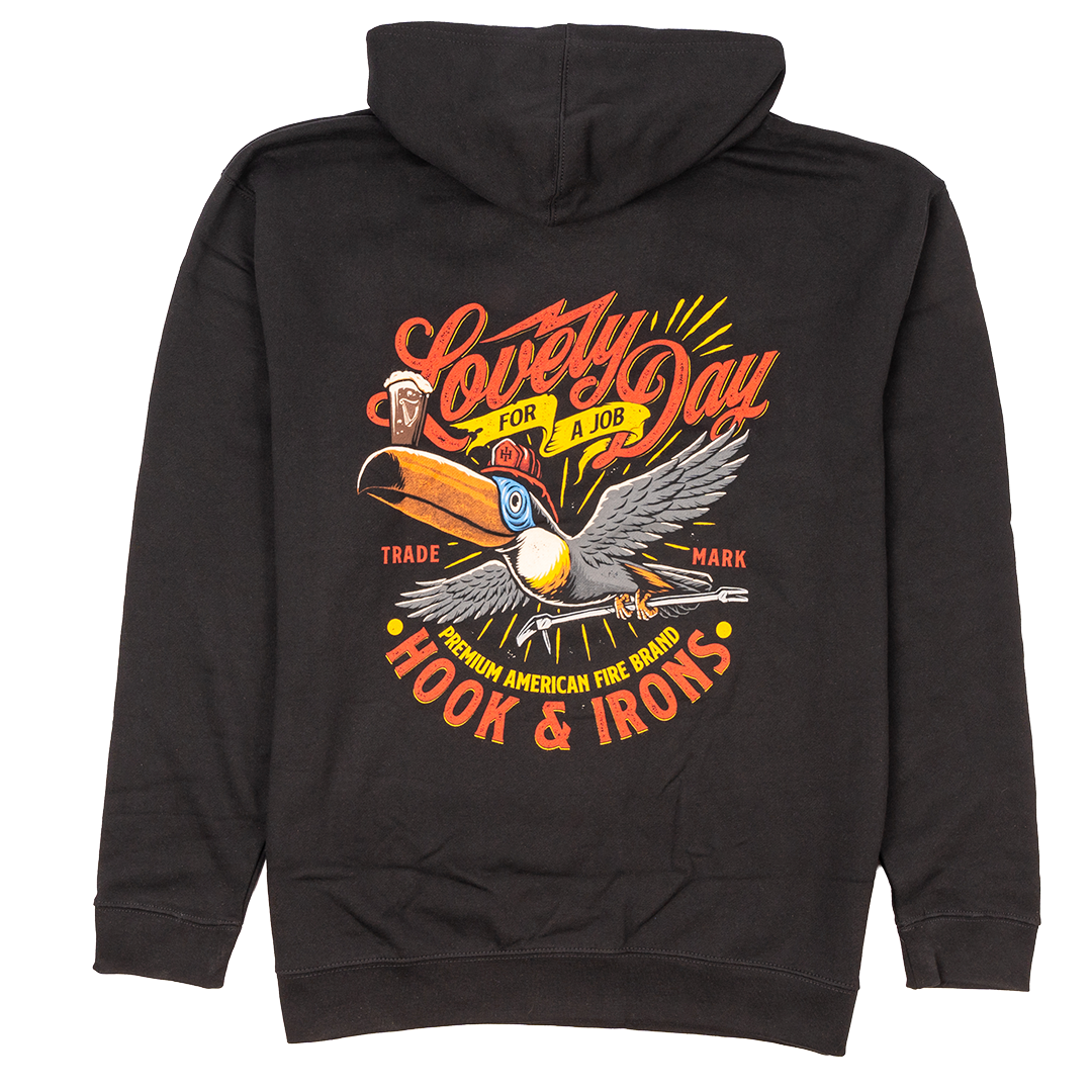 Lovely Day For A Job - Black Hoodie