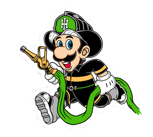 Firefighter Vinyl Slap Sticker | Model: Luigi Firehose