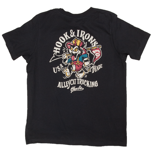 Children's Firefighter T-Shirt (Black) | Model: Alleycat (Kids)