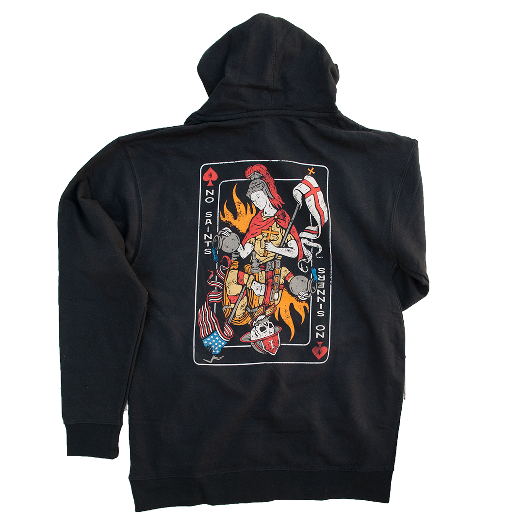 Firefighter Sweatshirt (Black) | Model: St. Florian's Reflection Hoodie