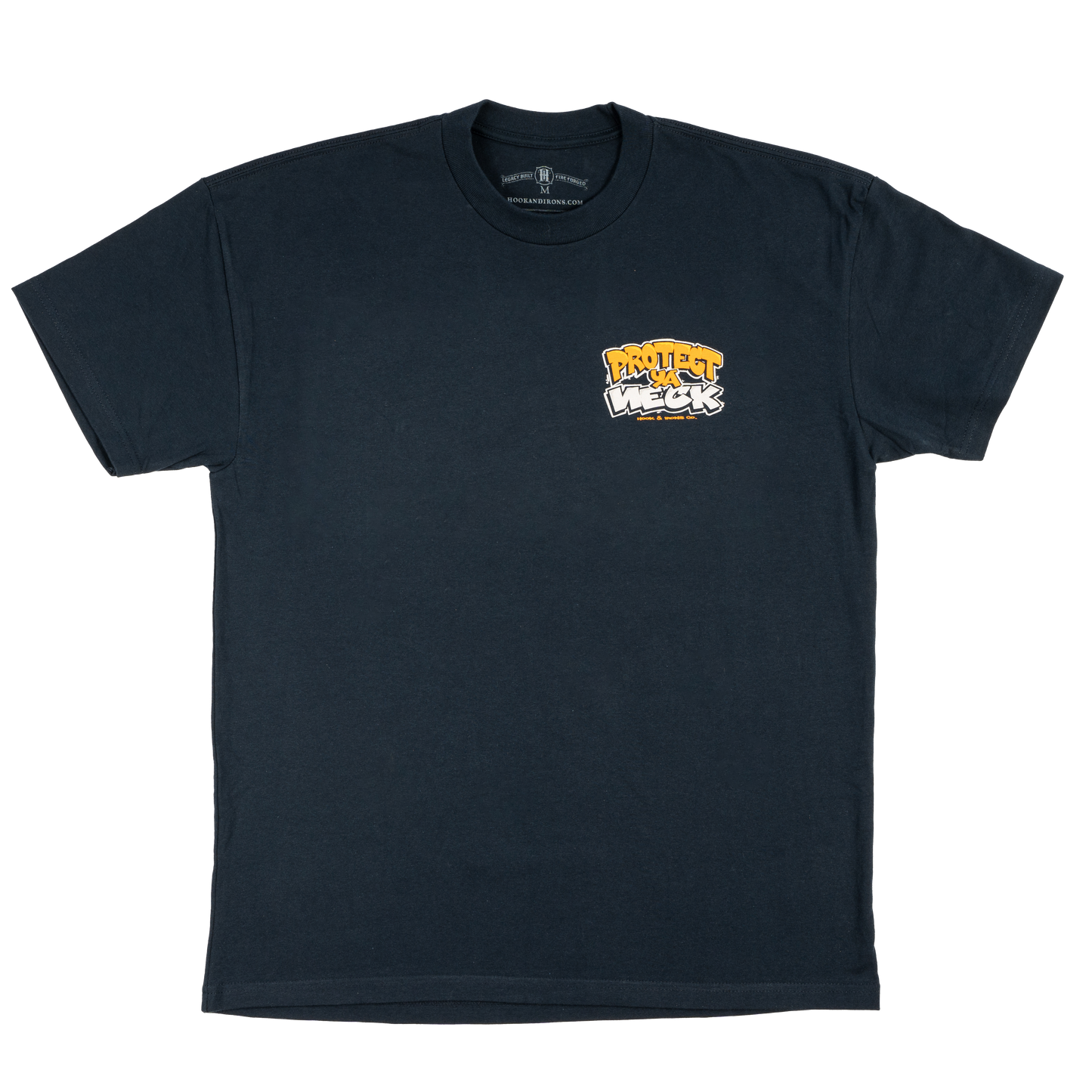 Firefighter T-Shirt (Navy) | Model: Protect Ya Neck