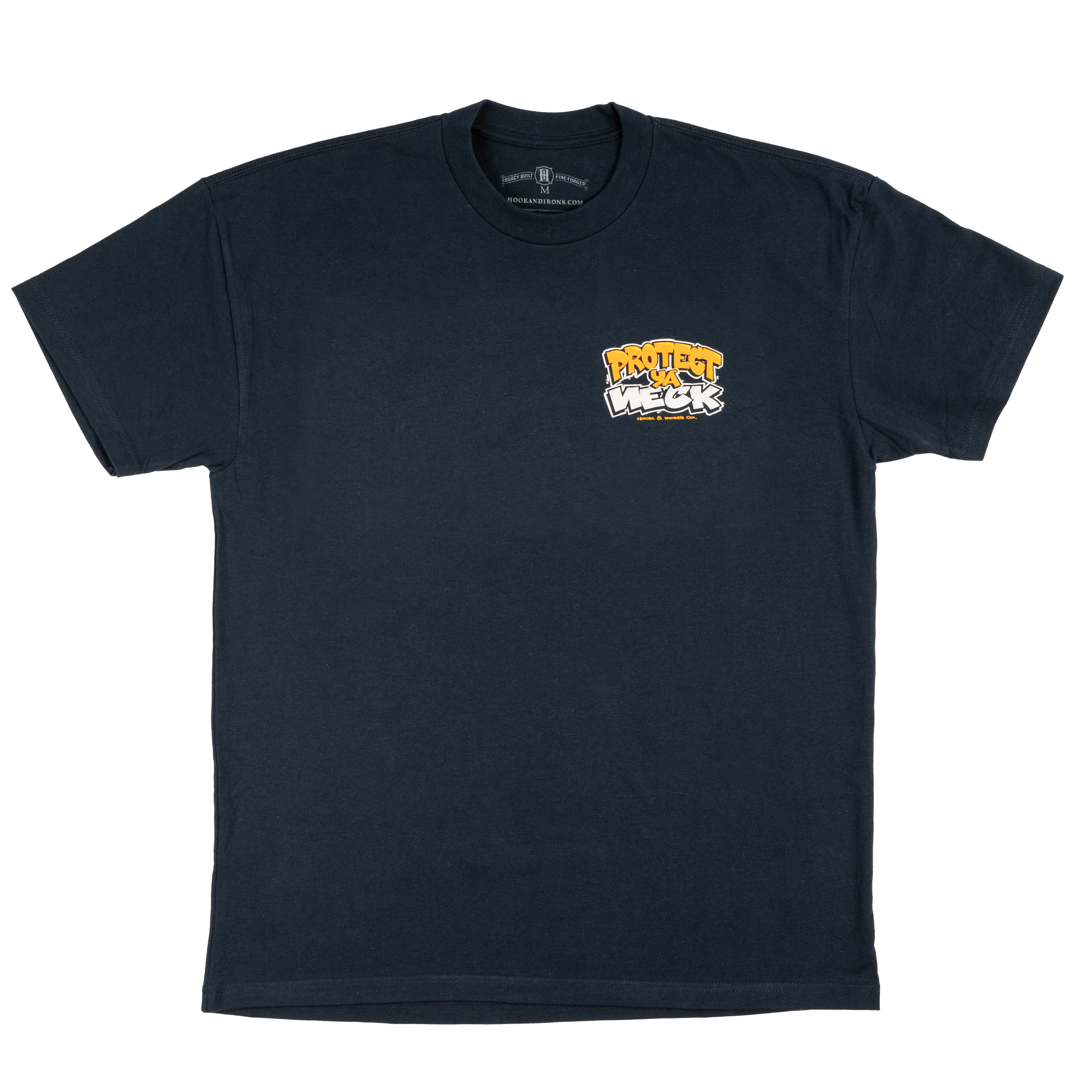 Firefighter T-Shirt (Navy) | Model: Protect Ya Neck