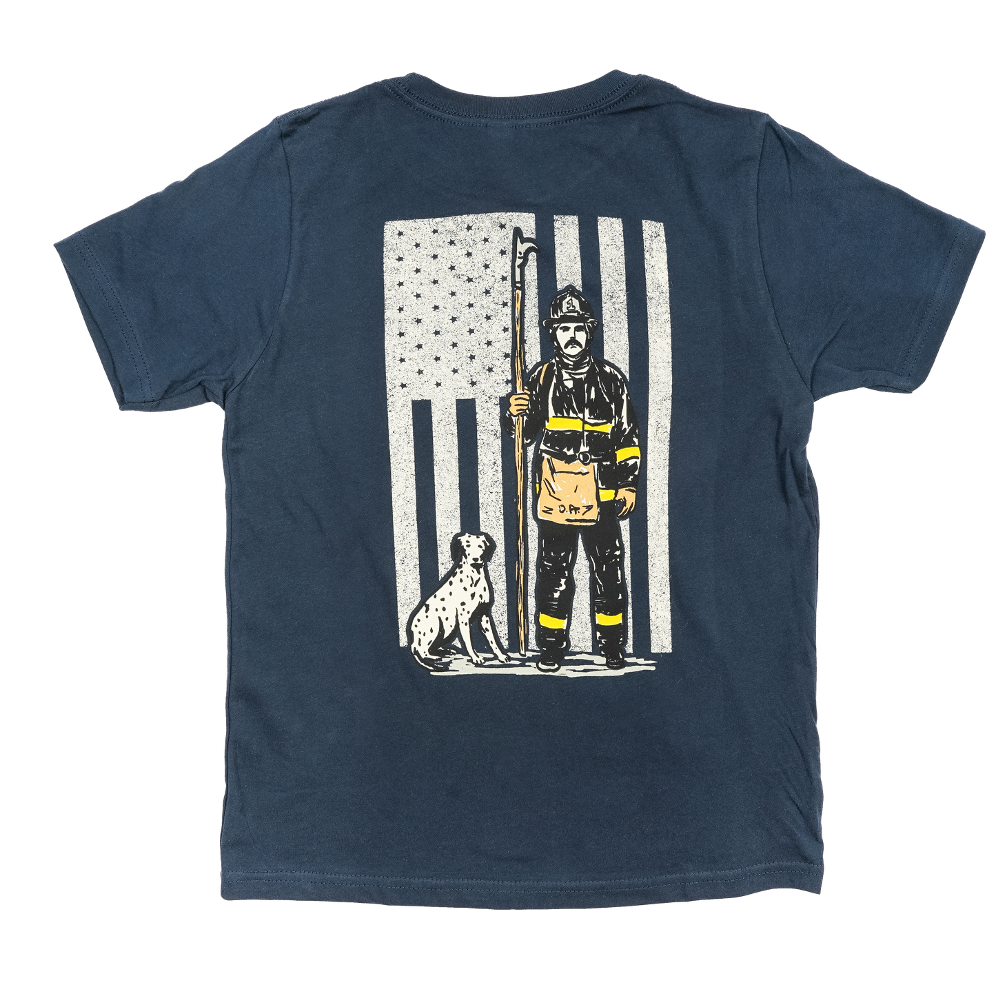 Youth Firefighter T-Shirt (Navy Blue) | Model: Service Over Self Youth