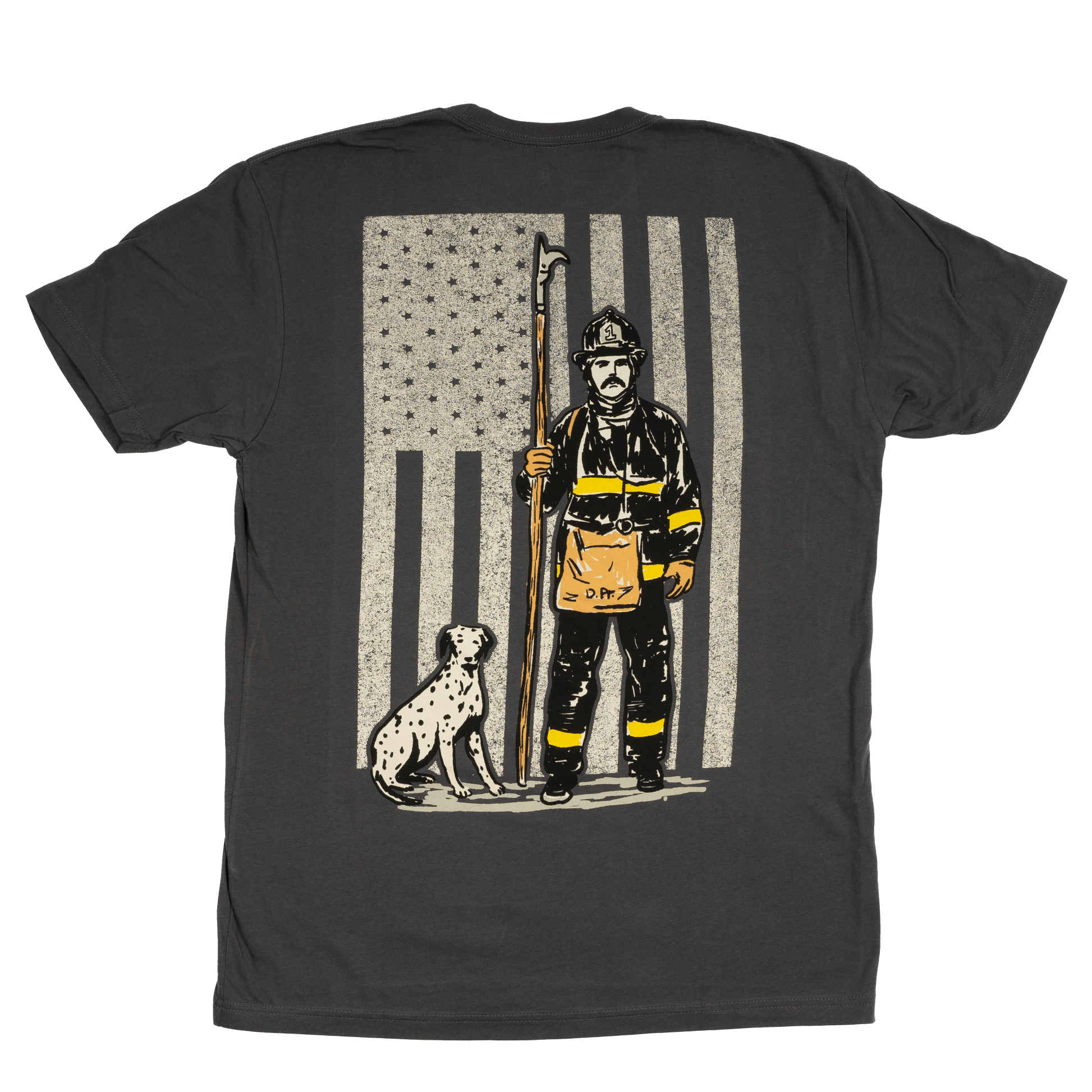 Firefighter T-Shirt (Charcoal) | Model: Service Over Self