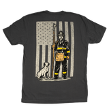 Firefighter T-Shirt (Charcoal) | Model: Service Over Self