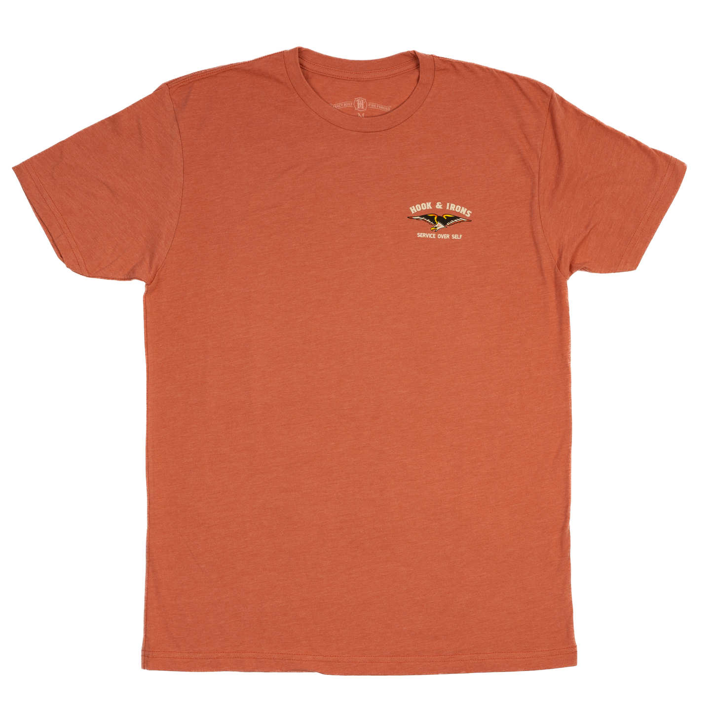 Firefighter T-Shirt (Heather Brick) | Model: Service Over Self