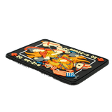 Decorative PVC Patch with colorful design on a black background