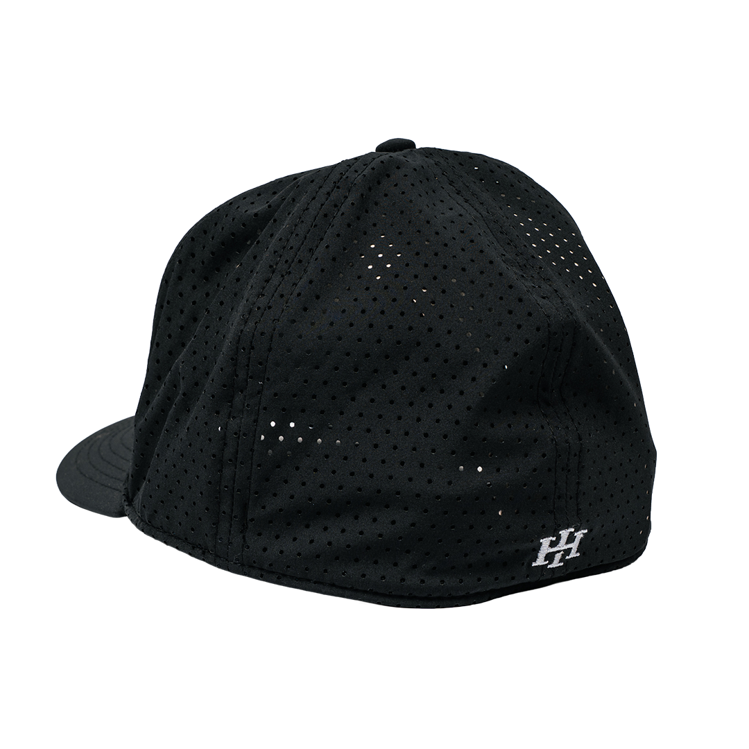 Stars And Bars Black - Stretchfit Techmesh Hat