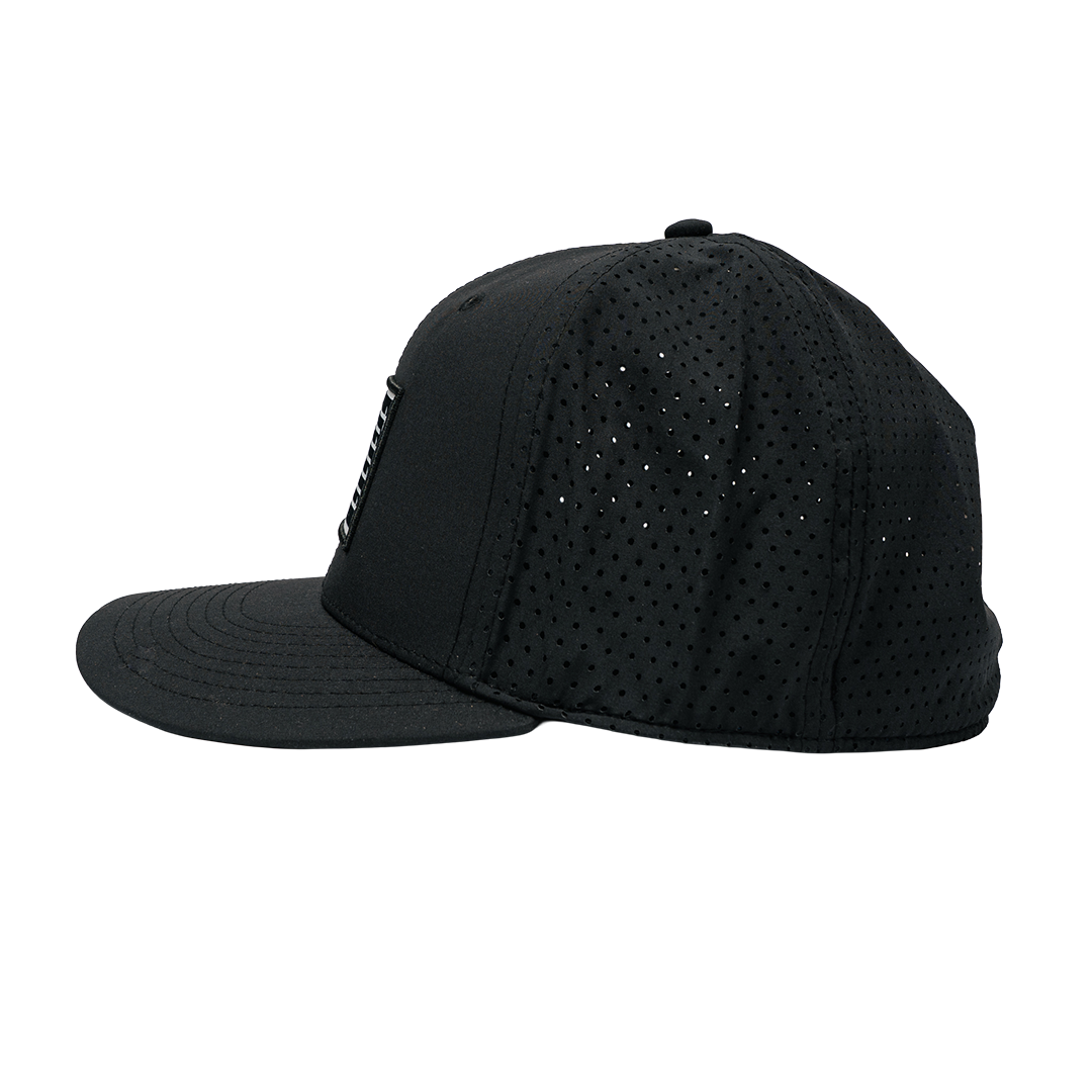 Stars And Bars Black - Stretchfit Techmesh Hat