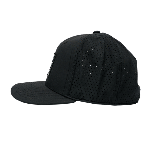 Stars And Bars Black - Stretchfit Techmesh Hat