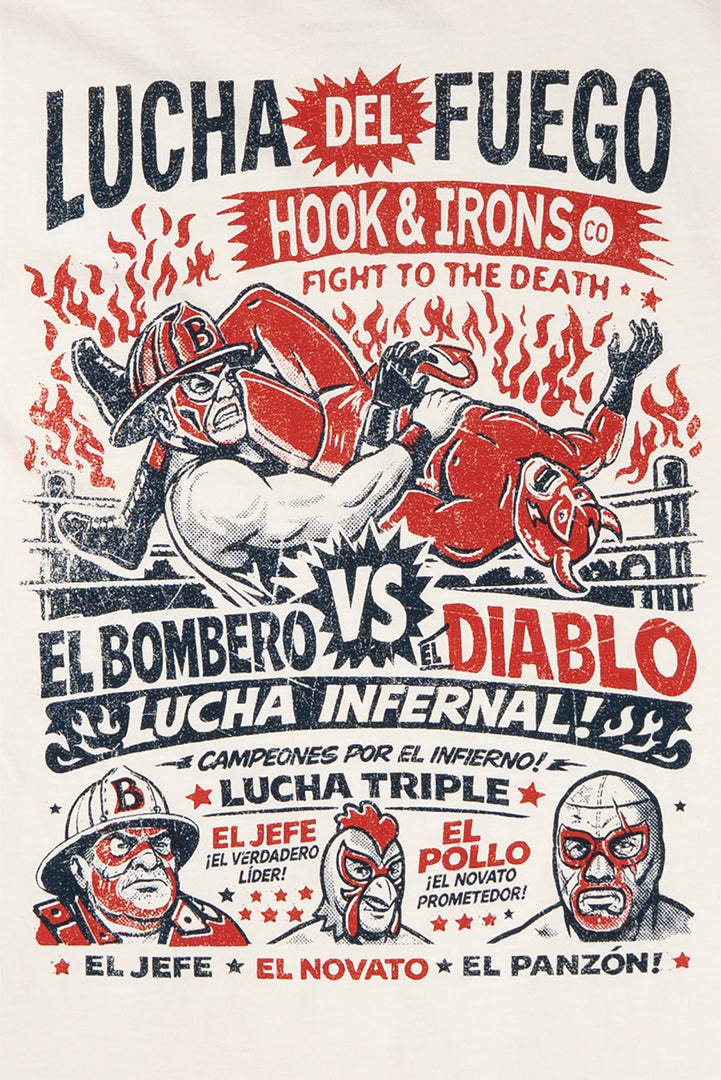Lucha Del Fuego - Ivory Tee