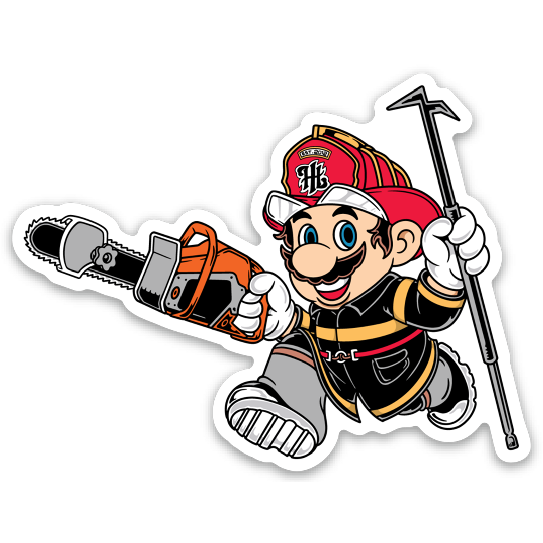 Firefighter Vinyl Slap Sticker | Model: It's-A-Me Truckie