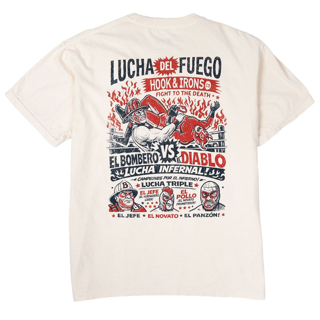Lucha Del Fuego - Ivory Tee