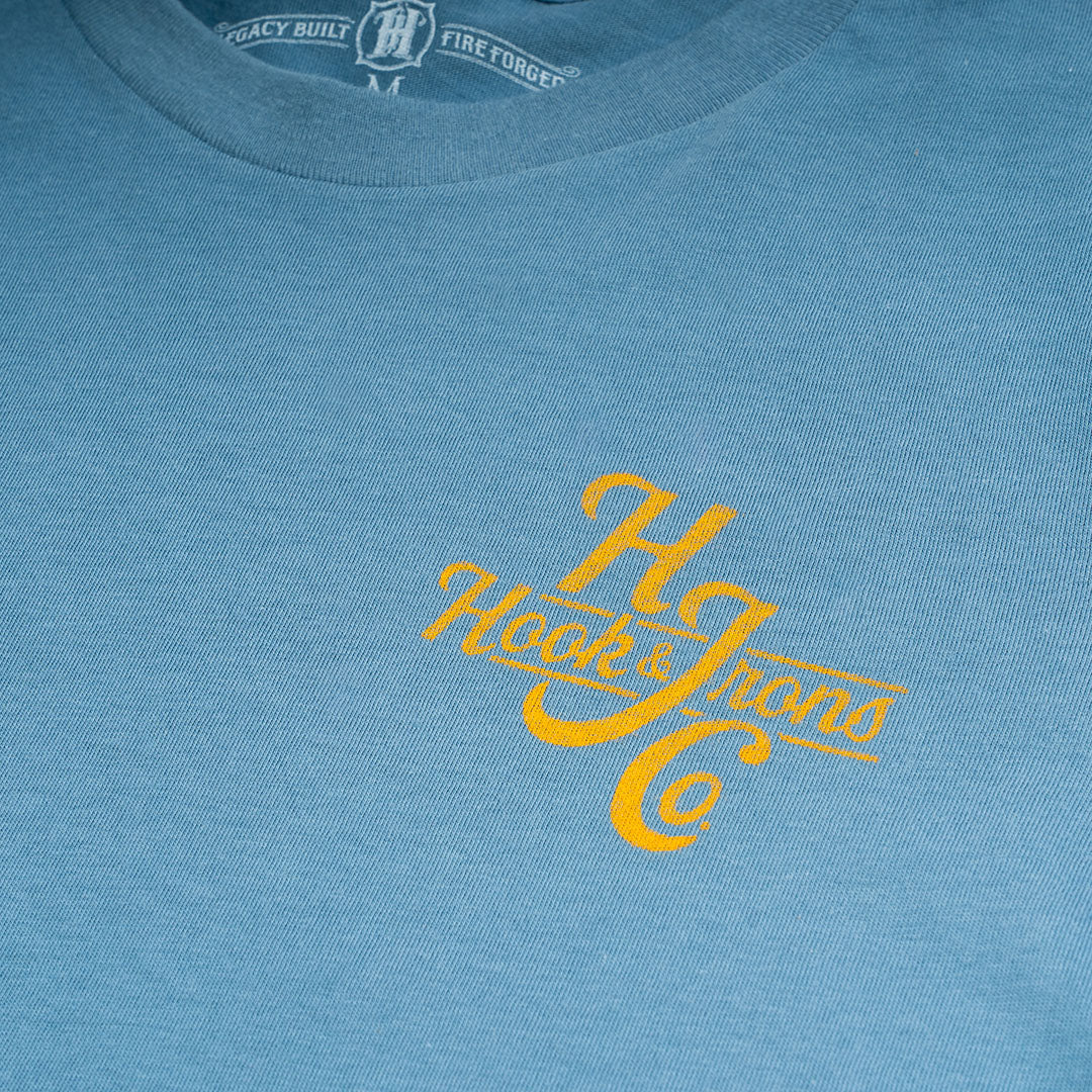 Kids Firefighter T-Shirt (Blue Steel) | Model: Old School Young Blood