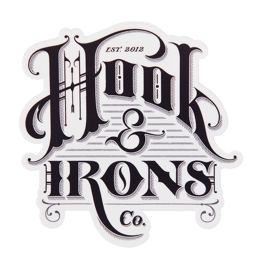 Firefighter Vinyl Slap Sticker (White/Black) | Model: Hook & Irons