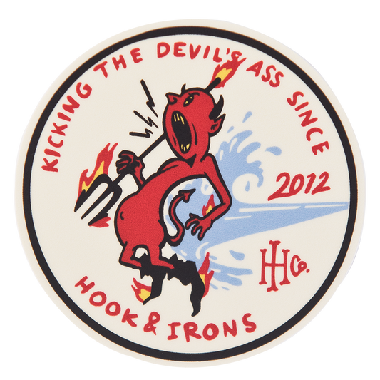 Firefighter Vinyl Slap Sticker | Model: Kickin' The Devil's Ass, I Ain't Skeered