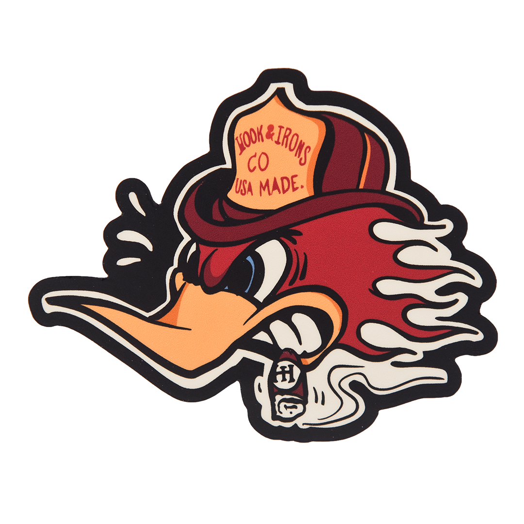 Firefighter Vinyl Slap Sticker | Model: Smokin' Pecker