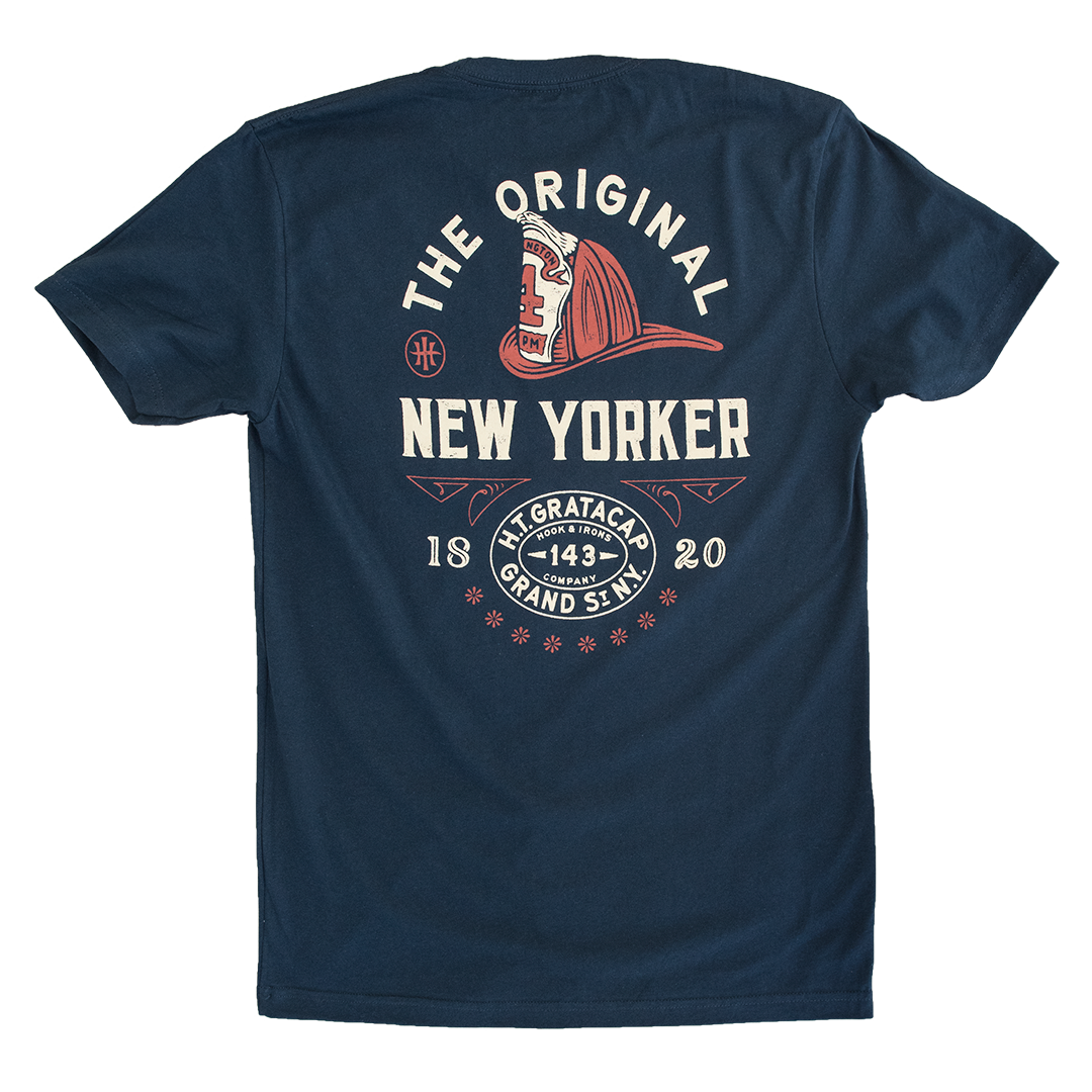 Firefighter T-Shirt (Navy Blue) | Model: The Original New Yorker