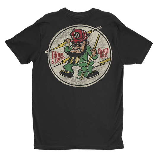 Firefighter T-Shirt (Black) | Model: The Skewered Shamrock