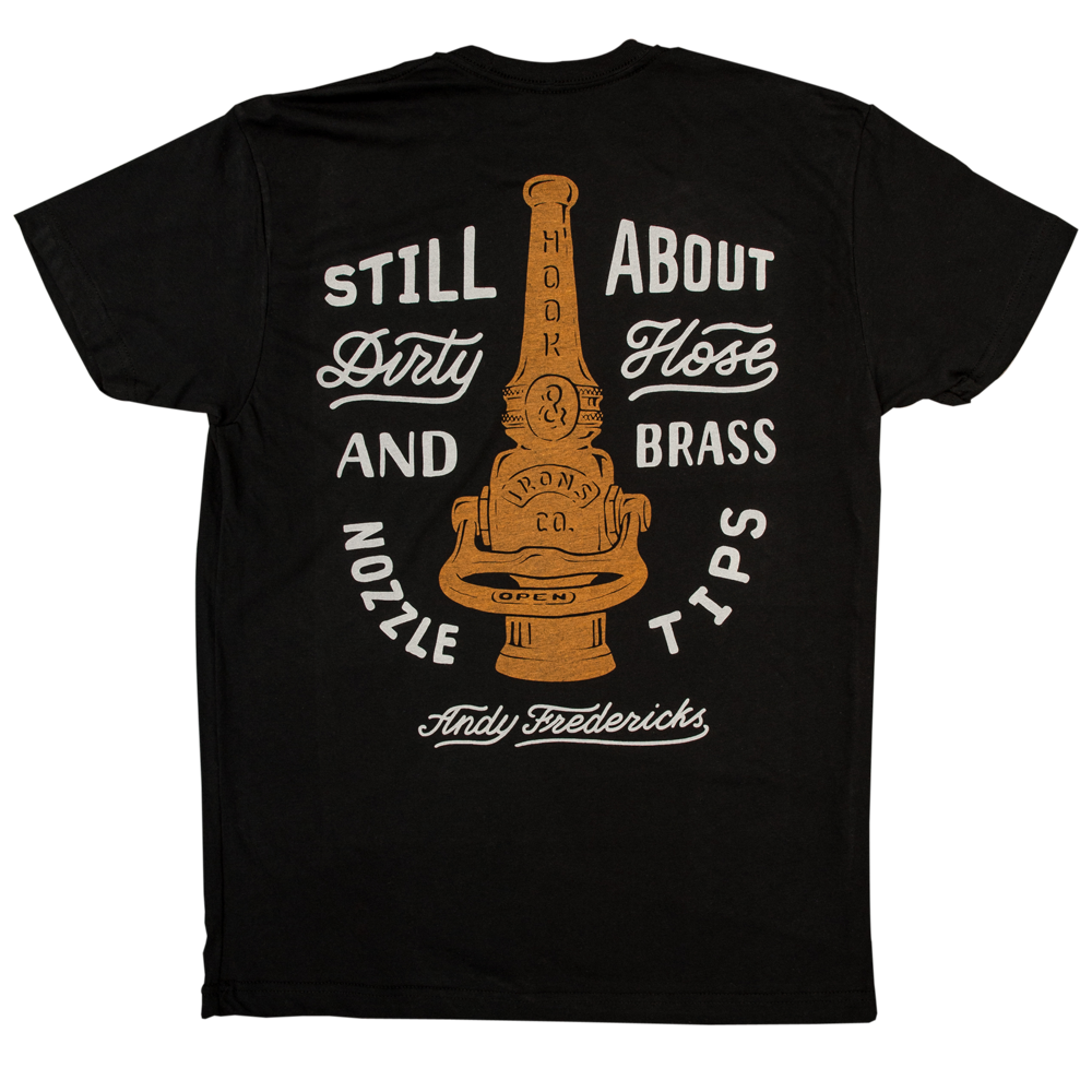 Firefighter T-Shirt (Black) | Model: Brass Nozzles