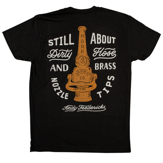 Firefighter T-Shirt (Black) | Model: Brass Nozzles