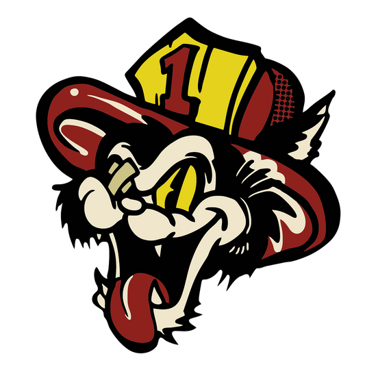 Firefighter Vinyl Slap Sticker | Model: Charlie Alleycat: 'I got the 'C' Side'